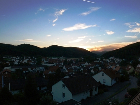 Blick vom Wohnzimmer Richtung Burladingen
